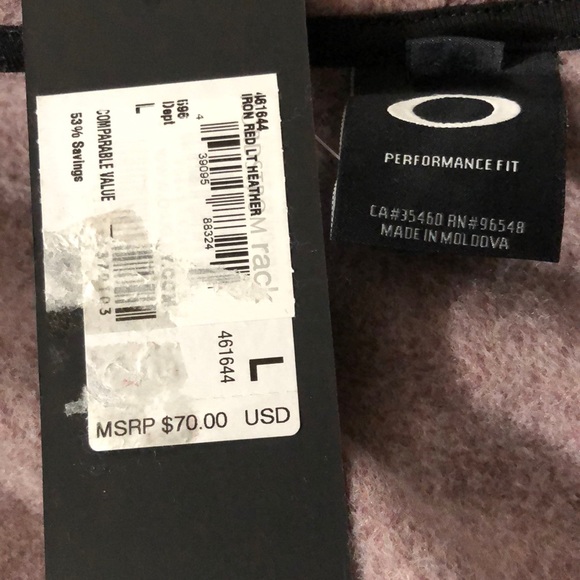 NWT! Oakley Heathered zip hoodie Size L - Picture 5 of 5